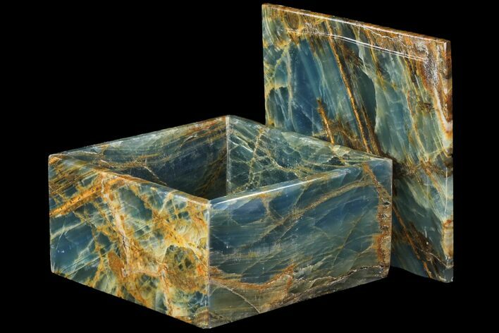 Wide Blue Calcite Jewelry Box #79210